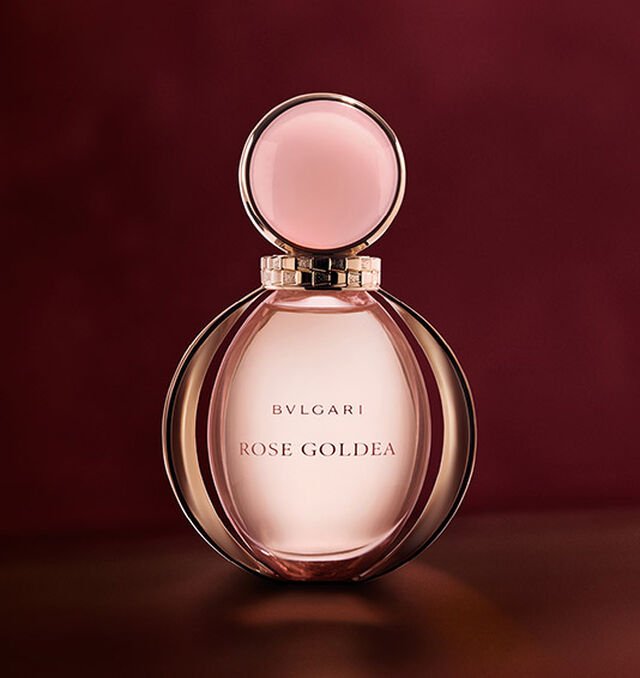 BVLGARI ROSE GOLDEA Parfum in gold bottle