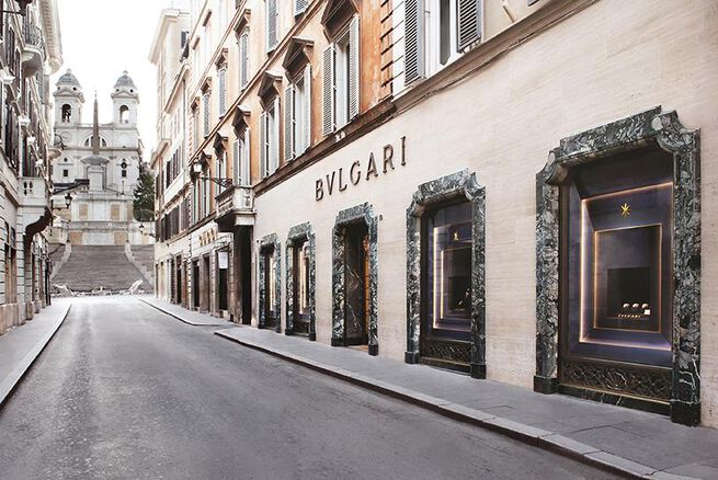 View of the historic BULGARI Store in ROME