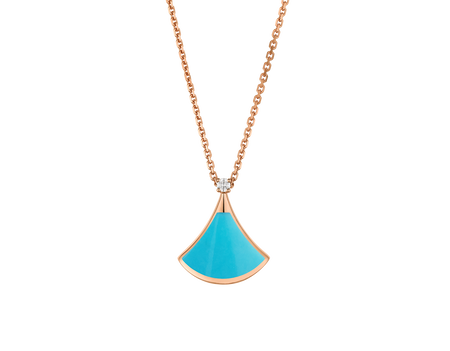 Rose gold DIVAS' DREAM Necklace Red with 0.13 ct Diamonds