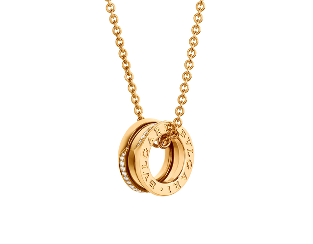 Collar con colgante B.zero1 en oro amarillo de 18 qt
