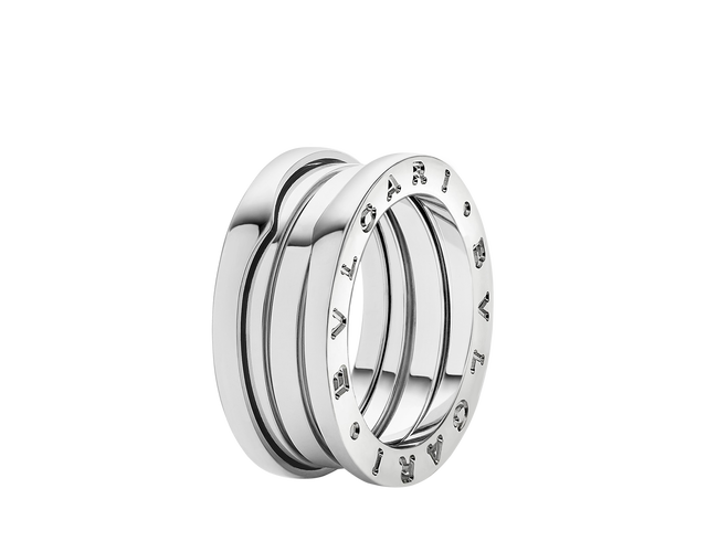 Bague 3 rangs B.zero1 en or blanc 18 K.