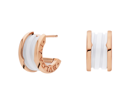 Rose gold B.zero1 Earrings with 0.07 ct Diamonds | Bulgari