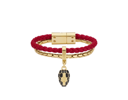 Serpenti Forever Leather Bracelet 295221 | Bulgari
