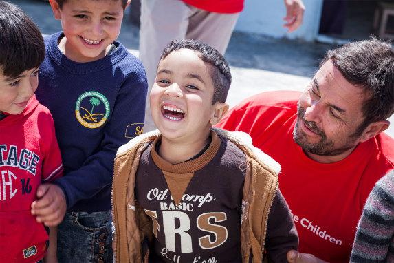 Laughing Boys from the Za' Atari refugee camp 