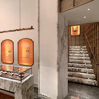 The store in New York stands out for its open space set up with different areas