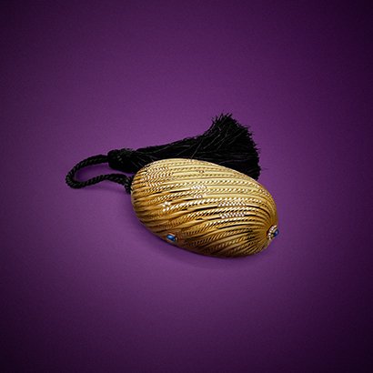 Melone evening bag in gold with sapphires and diamonds, 1976