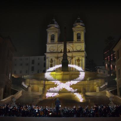 Video mapping painting the SPANISH STEP