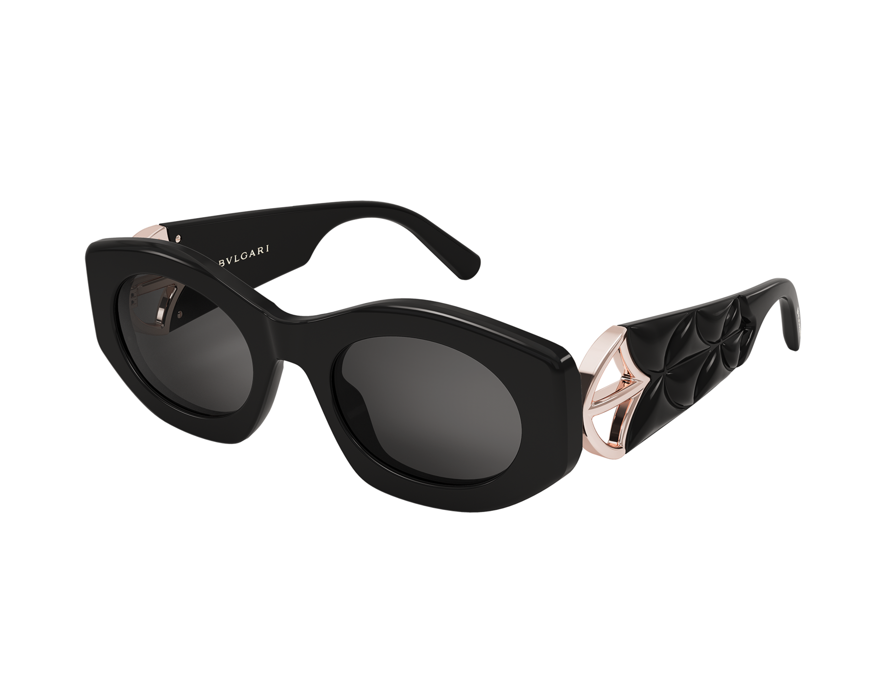 **AUTHENTIC** BVLGARI black acetate sunglasses Vintage Designer BVLGARI Sunglasses With Case and Cleaning  main image 2
