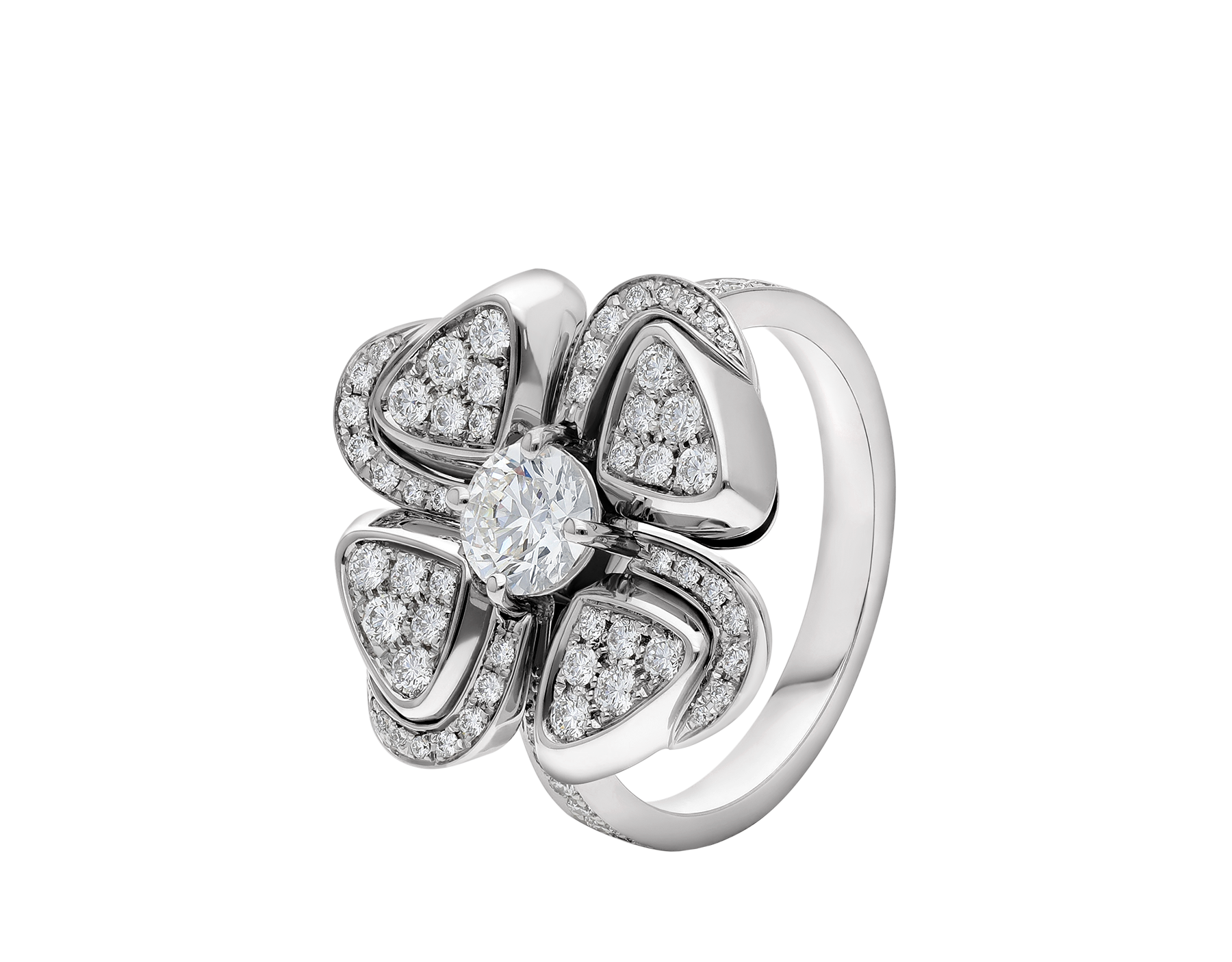 White gold Fiorever Ring with 1.01 ct Diamonds Bulgari Official