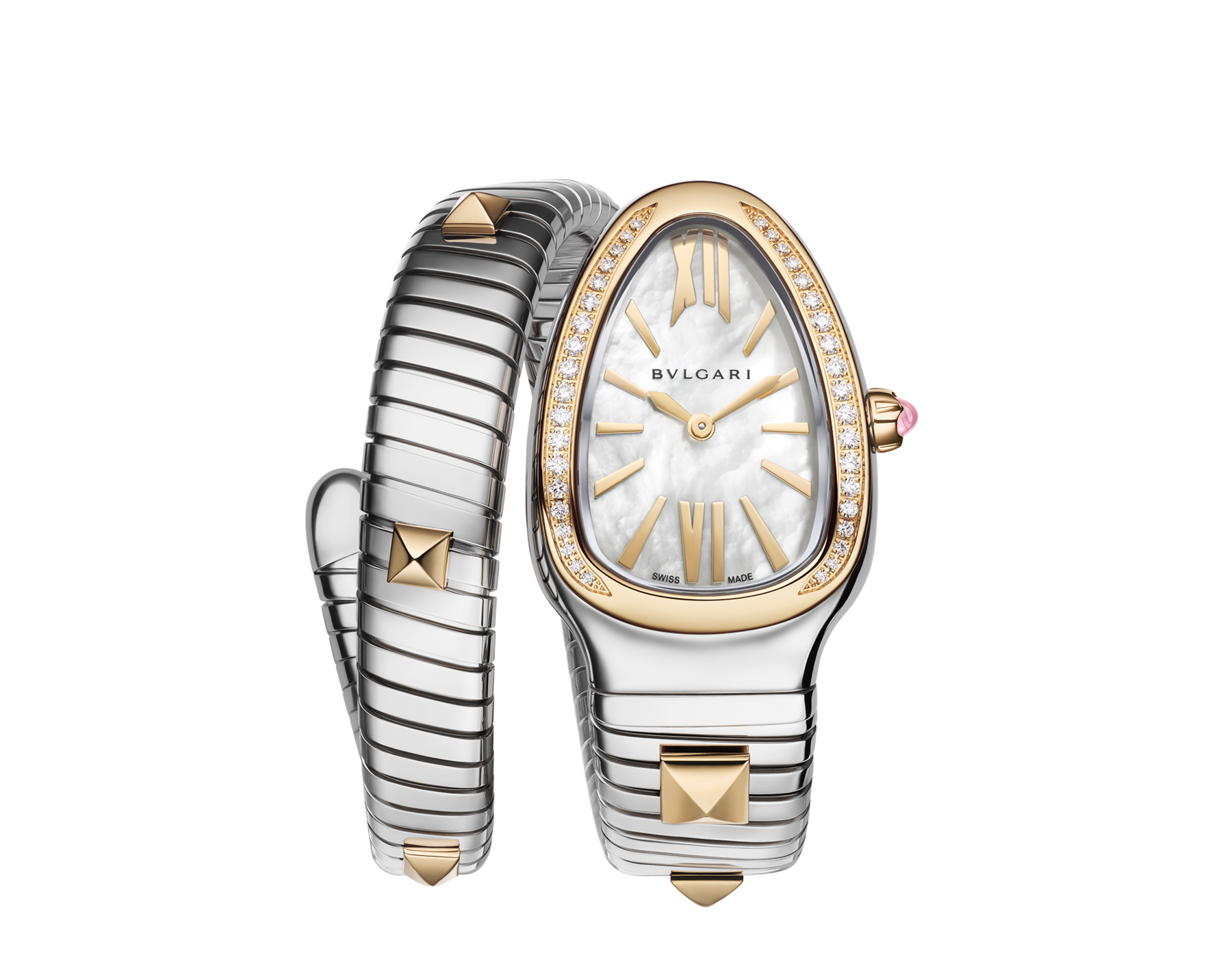 Serpenti Tubogas Gold & Steel Watch 104347 | Bulgari
