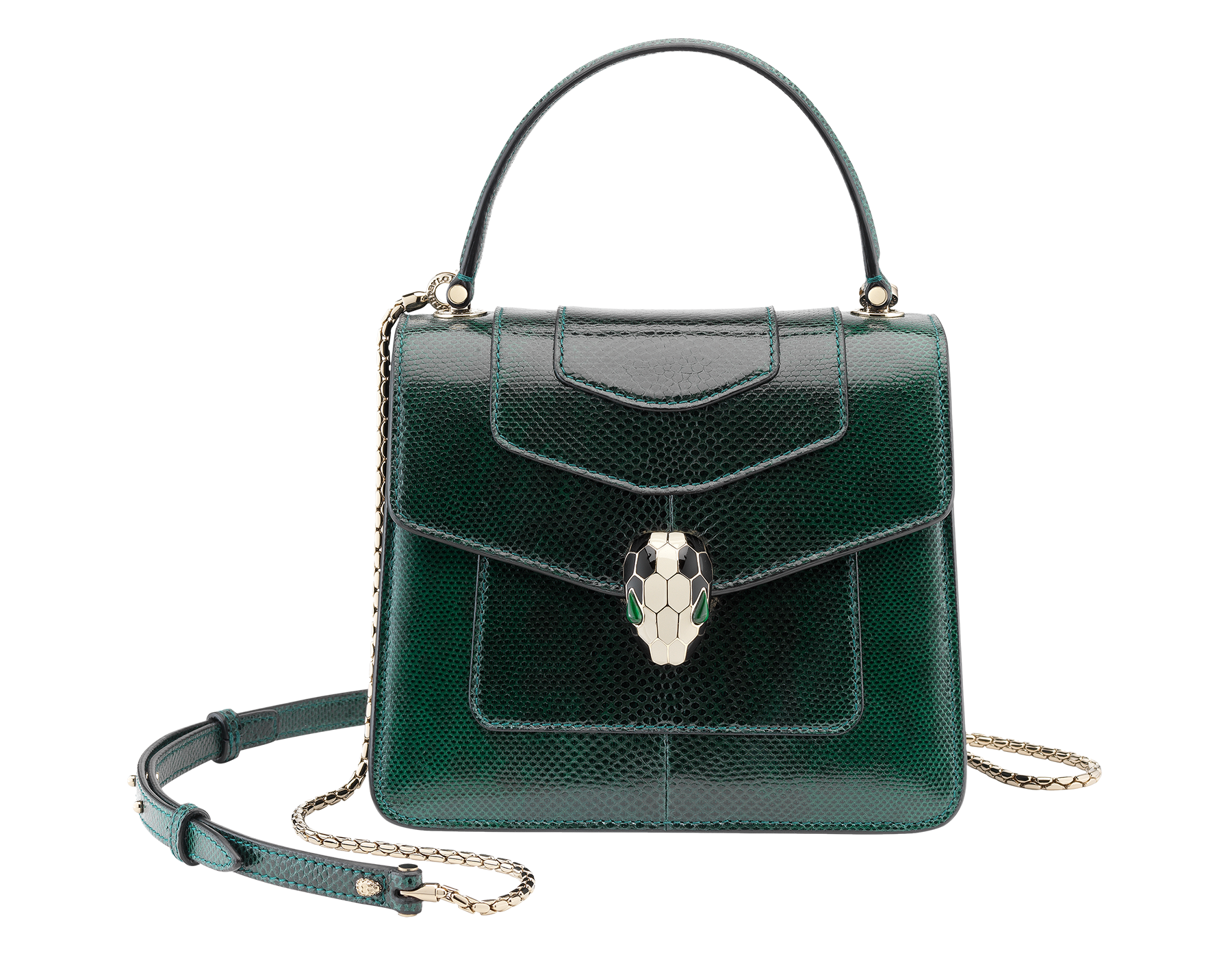 leather bag green